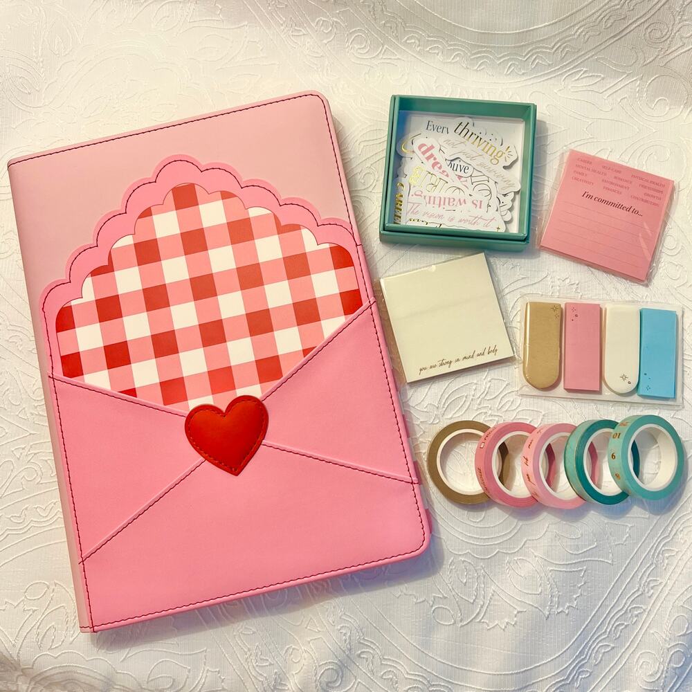 Daily Grind Planner Love Story Lane Folio Notepad Washi tape Stickers